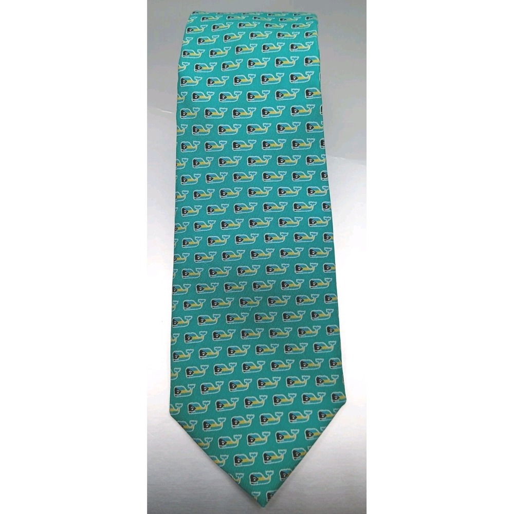 Vineyard‎ Vines Teal Whale 100% Silk Kids Luxury Tie - 50" x 2.5"